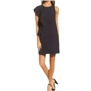 Women's Naked Zebra Black Asymetrical Ruffle Dress Sz Small